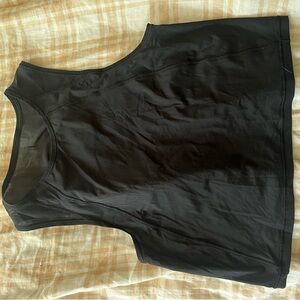 Black Sleeveless Crop Workout Top